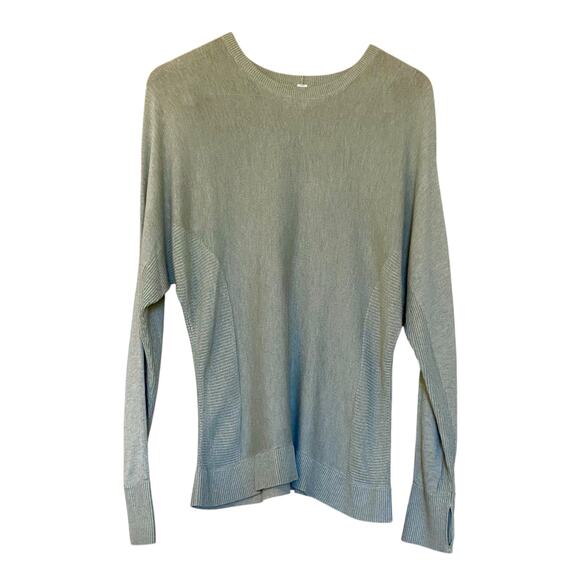Lululemon Cashlu Knit Pullover US 10 Heathered Green Fern Lightweight Sweater - Picture 13 of 15